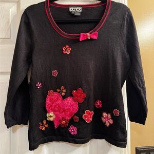 Ladies medium Berek love themed sweater